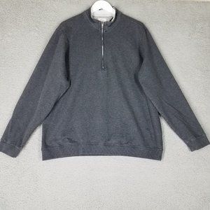 Adidas AdiPure Men's XL Sweater Pullover 1/4 Zip Gray Office Casual Golf Preppy